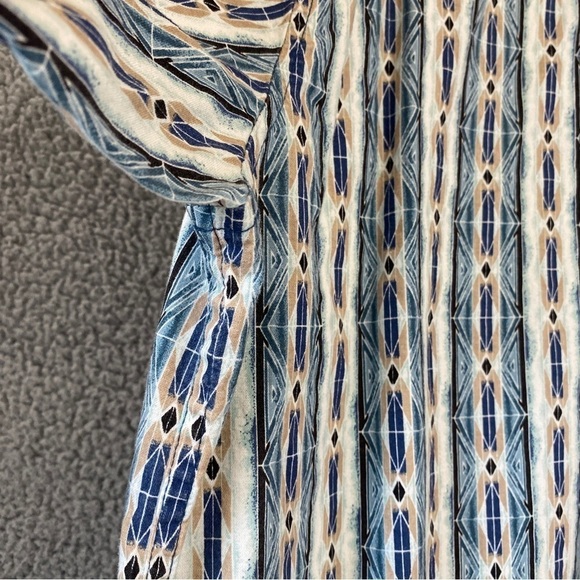 Vtg Western Plains Trading Co Western Cowboy Aztec Long Sleeve Button Shirt Sz L - Picture 3 of 11